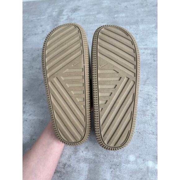 Nike calm slide slipper in khaki color size M8/W9 - Picture 4 of 5